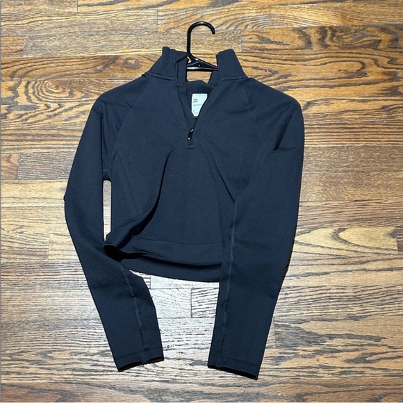 All in Motion Kids Black Quarter-Zip Sweatshirt - Picture 4 of 4